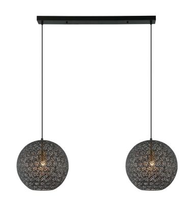 Hanglamp Tossica Ø 40 cm zwart staal 2-lichts