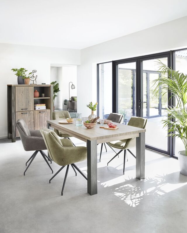 Eetkamerstoel Fendam draaibaar donkergrijs