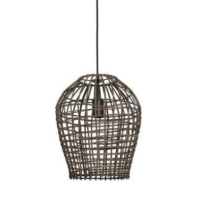 Hanglamp Scarperio rond 31 cm rotan bruin