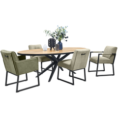 Eettafel Sandton 250x128 cm ovaal