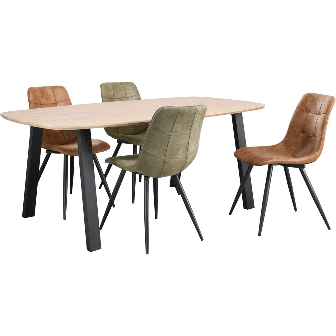 Eettafel Walden eikenhout 200x100 cm Deens ovaal