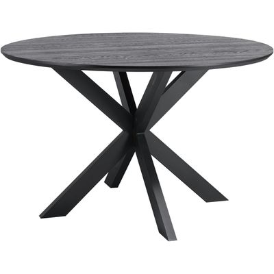 Eettafel Walden zwart eikenhout 130 cm rond