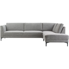 Hoekbank rechts Gulnare grijs basic comfort