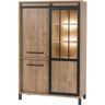 Opbergkast Alva 188x122x50 cm old teak met verlichting