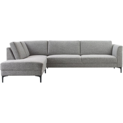 Hoekbank links Gulnare grijs basic comfort