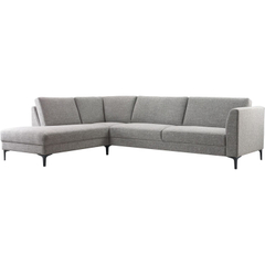 Hoekbank links Gulnare grijs basic comfort