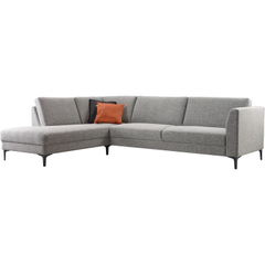 Hoekbank links Gulnare grijs basic comfort