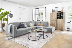 Hoekbank rechts Gulnare grijs premium comfort