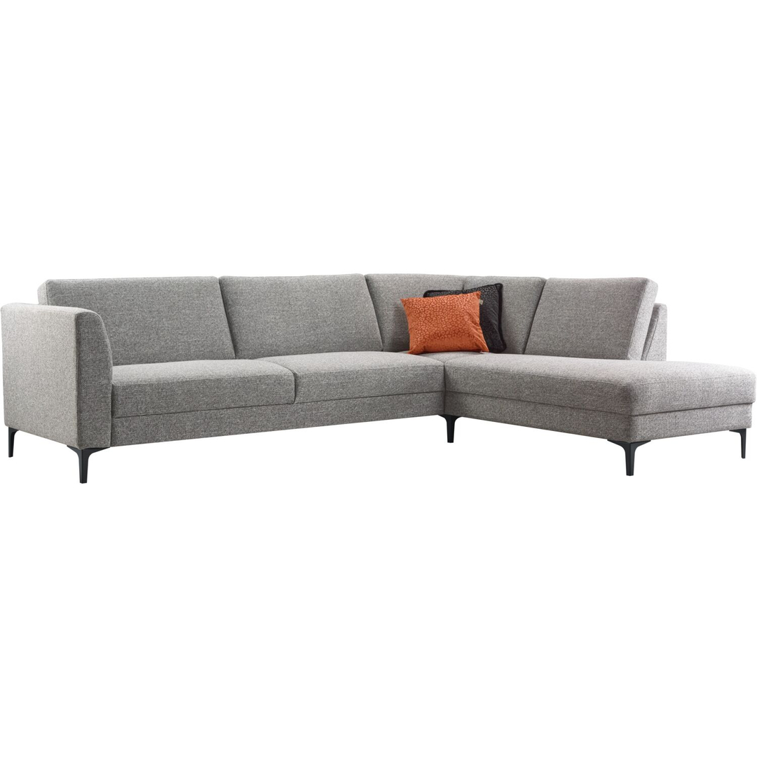 Hoekbank rechts Gulnare grijs premium comfort