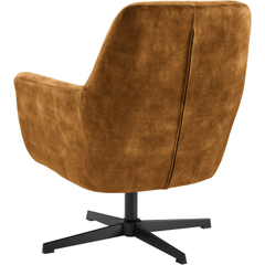 Draaifauteuil Tarkio velvet cognac