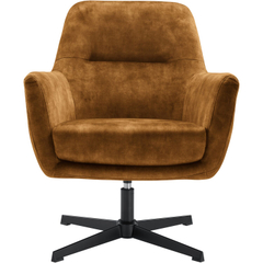 Draaifauteuil Tarkio velvet cognac