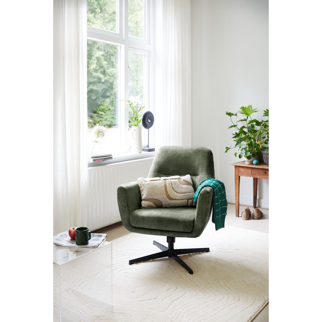 Draaifauteuil Tarkio velvet groen