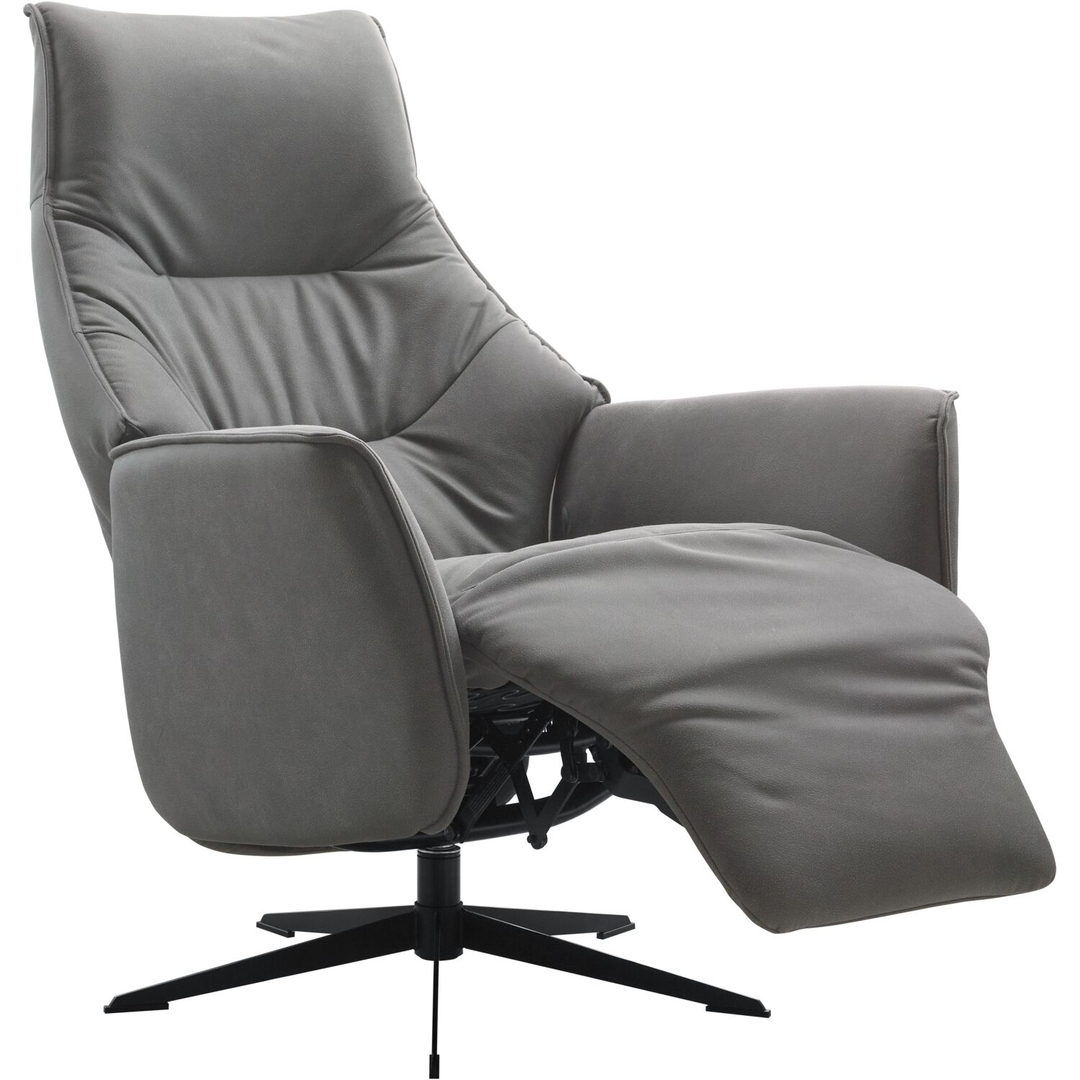 Relaxfauteuil Clay medium microvezel antraciet