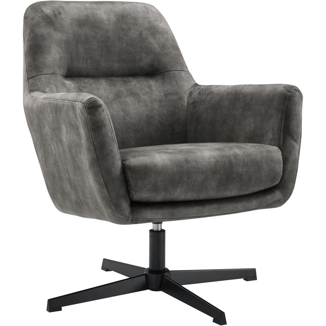 Draaifauteuil Tarkio velvet antraciet