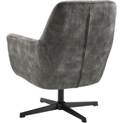 Draaifauteuil Tarkio velvet antraciet