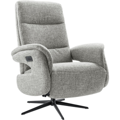 Relaxfauteuil Haslet elektrisch medium grijs