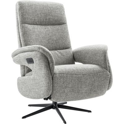 Relaxfauteuil Haslet elektrisch medium grijs