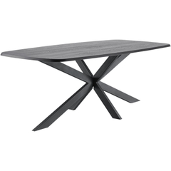 Eettafel Walden zwart eikenhout 220x110 cm Deens ovaal