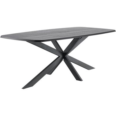 Eettafel Walden zwart eikenhout 220x110 cm Deens ovaal