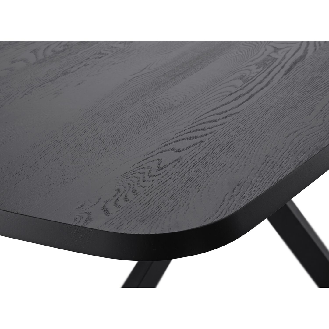 Eettafel Walden zwart eikenhout 220x110 cm Deens ovaal