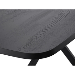 Eettafel Walden zwart eikenhout 220x110 cm Deens ovaal