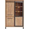 Opbergkast Alva 188x122x50 cm orange teak met verlichting