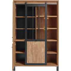 Opbergkast Alva 188x122x50 cm orange teak met verlichting