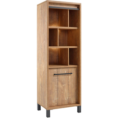 Opbergkast Alva 188x63x50 cm orange teak met verlichting