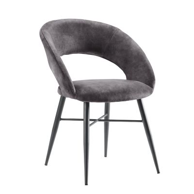 Eetkamerstoel Marasino velvet antraciet