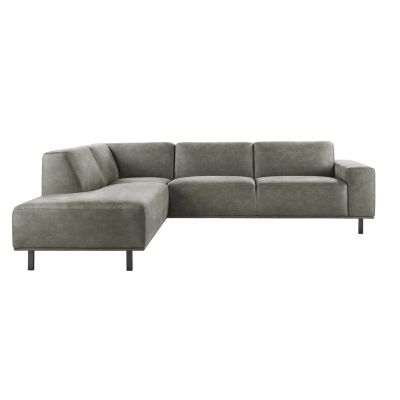 Hoekbank links Pantini microleder grafiet basic comfort