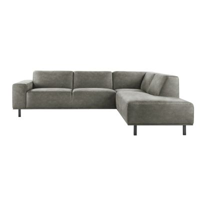 Hoekbank rechts Pantini microleder grafiet premium comfort