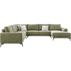 Hoekbank links Flandria groen basic comfort