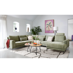 Hoekbank links Flandria groen basic comfort