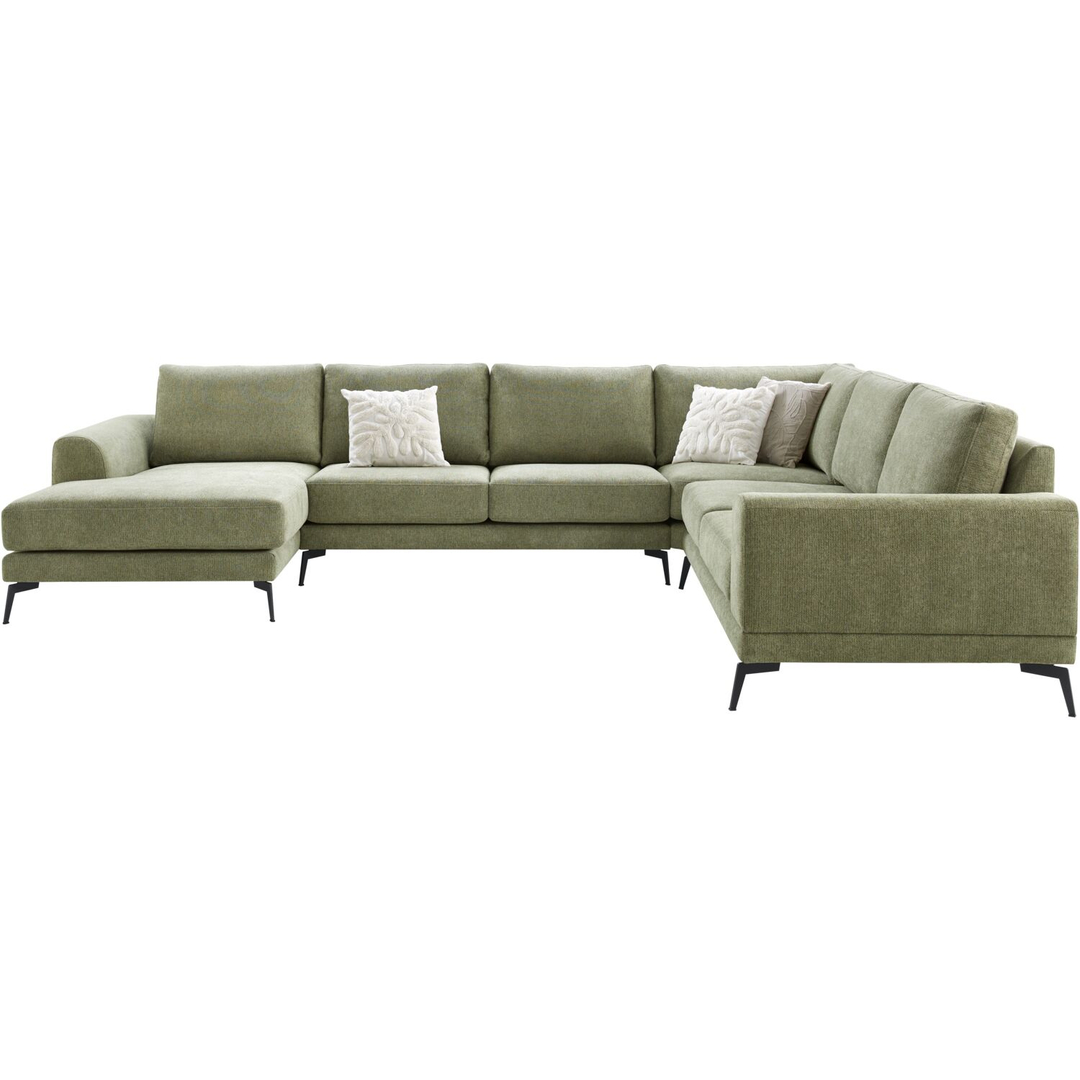 Hoekbank rechts Flandria groen basic comfort
