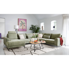 Hoekbank rechts Flandria groen basic comfort