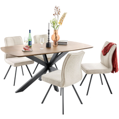 Eettafel Nocona mangohout 180x90 cm Deens ovaal
