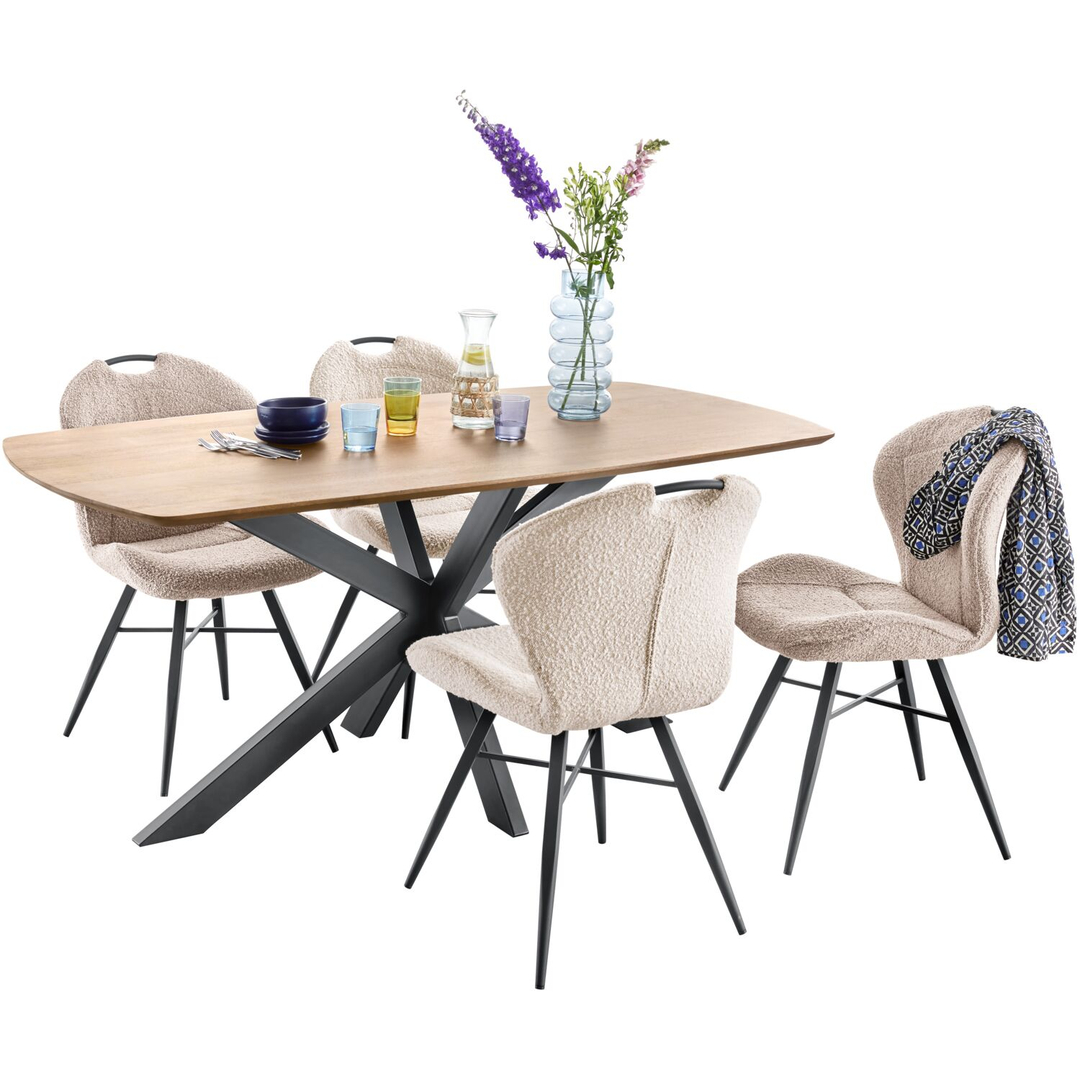 Eettafel Nocona mangohout 180x90 cm Deens ovaal