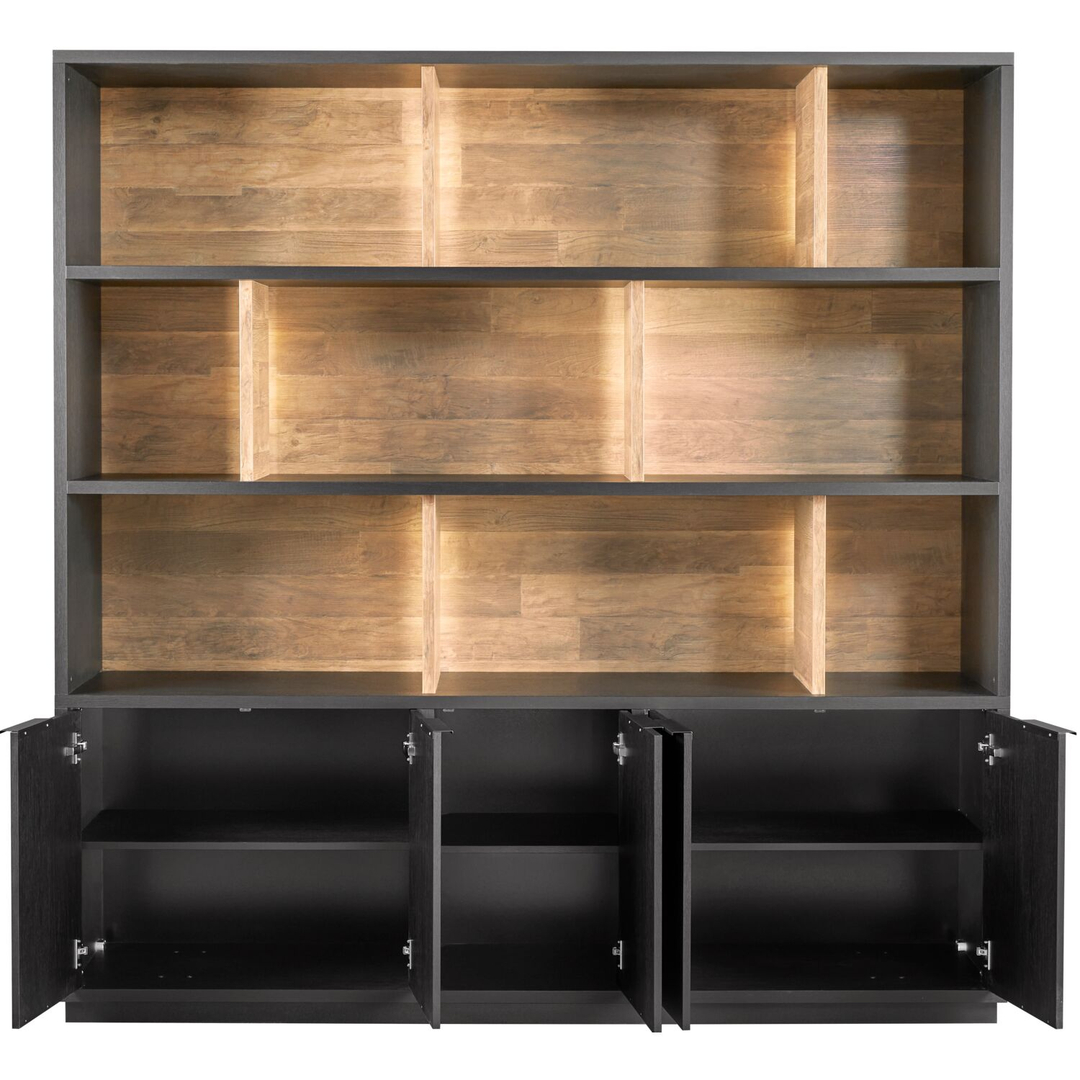 Wandmeubel Verdio 212x207x50 cm met verlichting