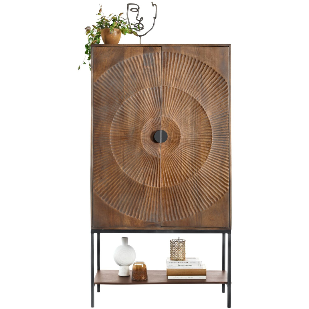 Opbergkast Nocona mangohout 190x100x41 cm