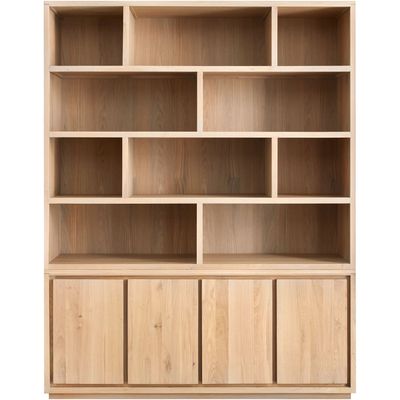 Wandmeubel Lavio eiken 164 cm naturel grijs