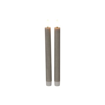 Dinerkaars Benevento LED large grijs rond set van 2