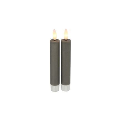 Dinerkaars Benevento LED small grijs rond set van 2