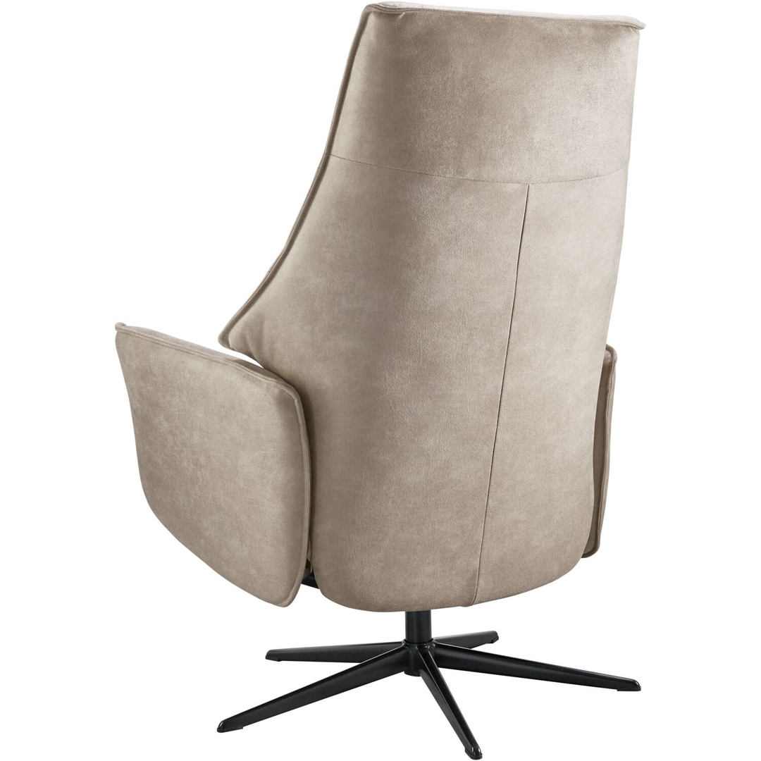 Relaxfauteuil clay large microleder taupe