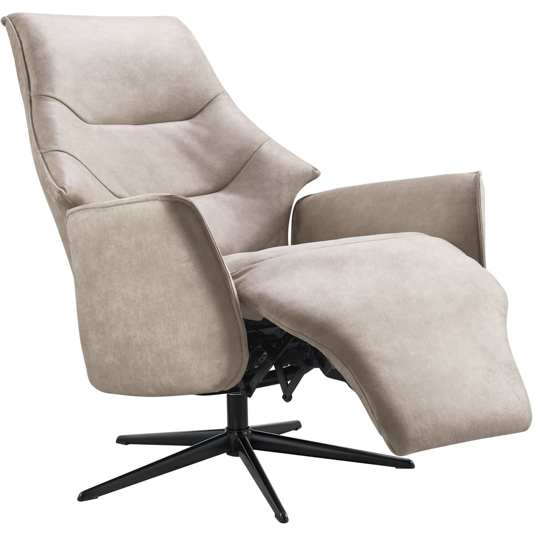 Relaxfauteuil clay large microleder taupe