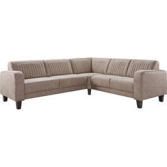 Hoekbank rechts Mills microleder taupe premium comfort