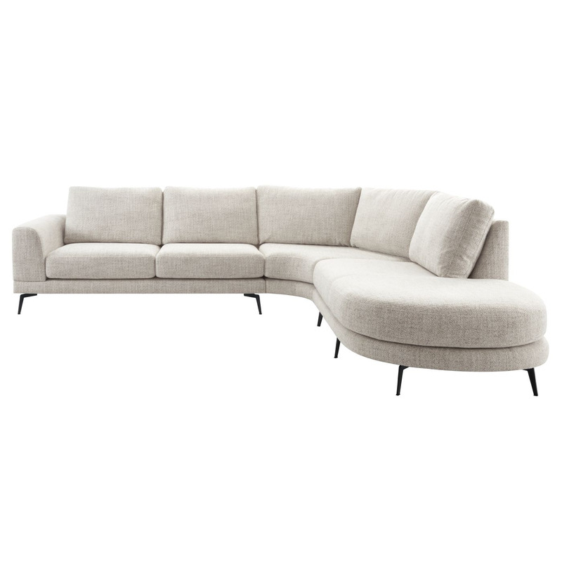 Hoekbank rechts Flandria beige premium comfort