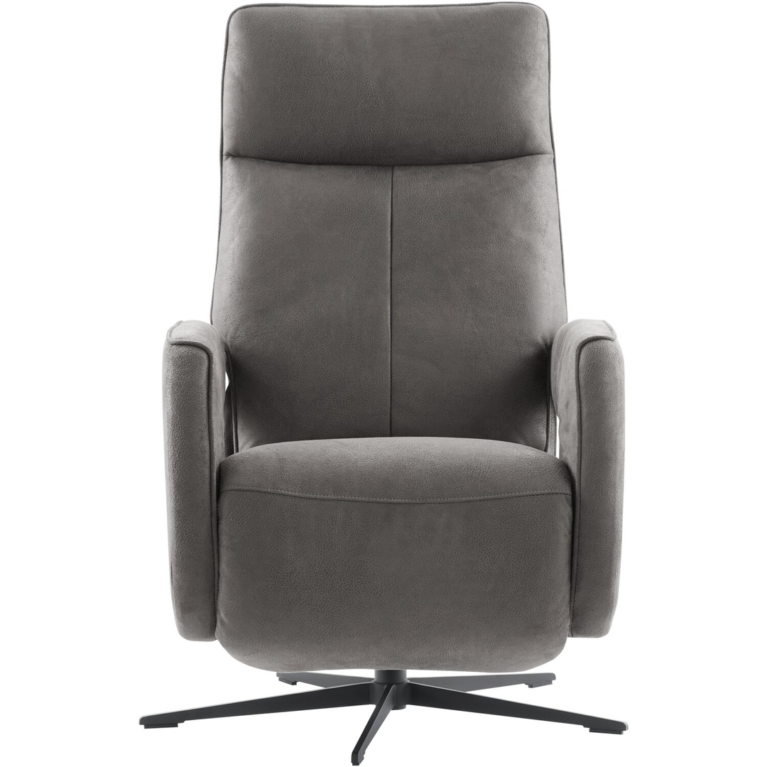 Relaxfauteuil Niland elektrisch medium microleder grijs