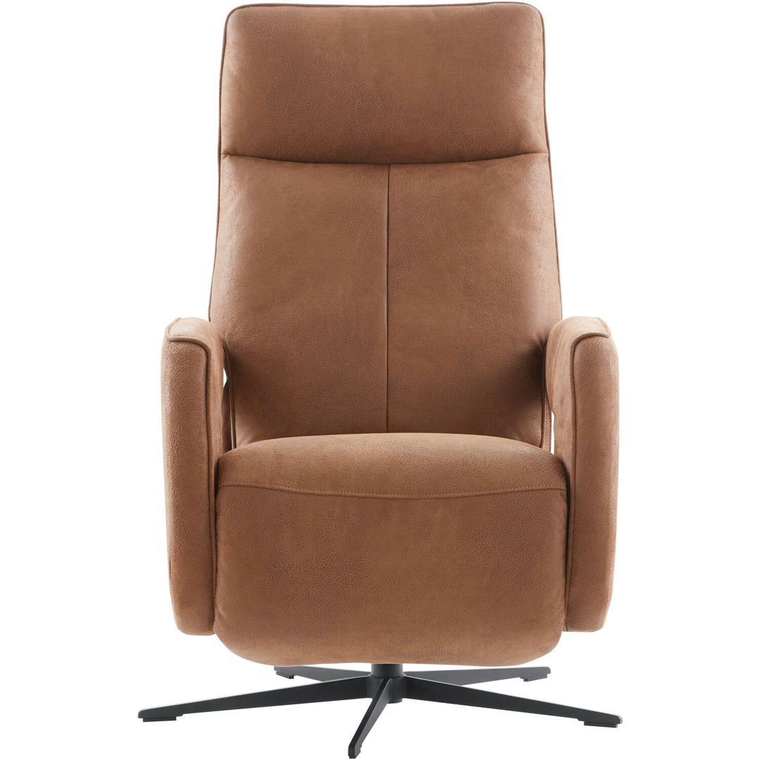Relaxfauteuil Niland elektrisch medium microleder bruin