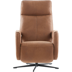 Relaxfauteuil Niland elektrisch medium microleder bruin