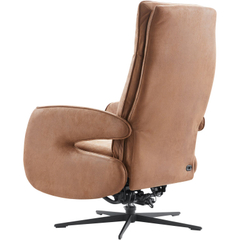 Relaxfauteuil Niland elektrisch medium microleder bruin